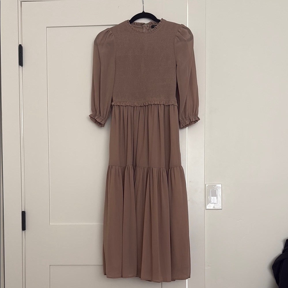 Forever 21 Long Sleeve Brown Dress